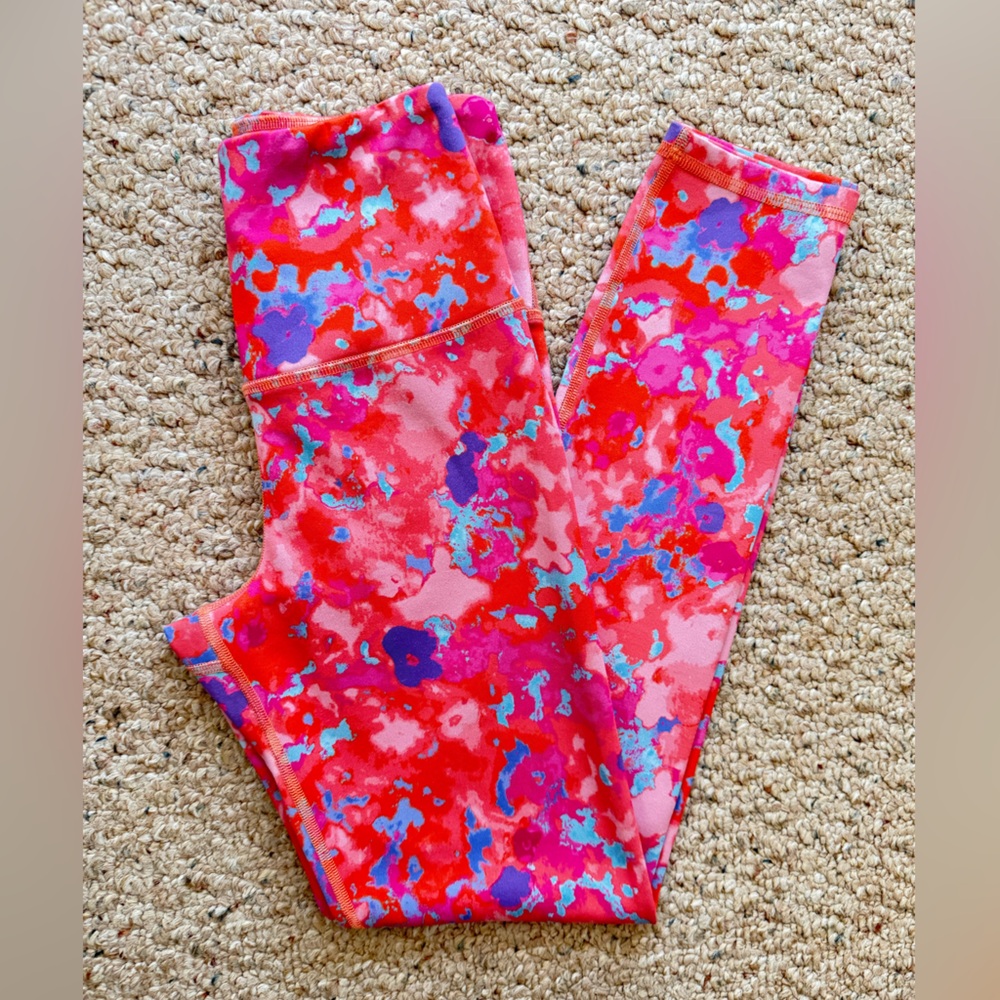 DAILY PRACTICE by Anthropologie Bright Colorful Pink Printed Leggings Size XS - Picture 7 of 13